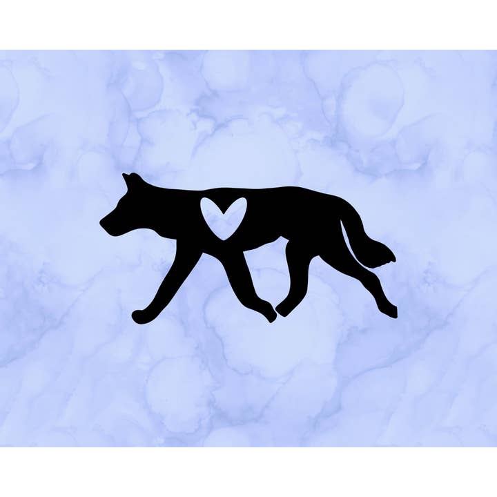 Dingo Heart Decal (2") for wholesale by Sticking with You