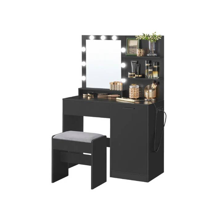 Vanity Desk with Mirror and Lights 2 for wholesale by Greenwestons