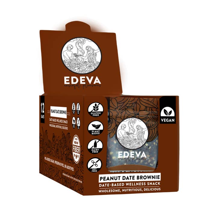 Barras de Bem-Estar com Pasta de Amendoim e Brownie de Tâmara por atacado de Eden's Unsinful Pleasures