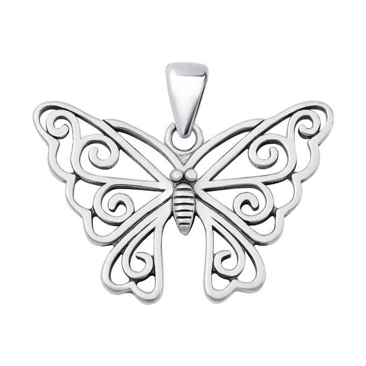 Fjärilsfiligranhänge Oxisderat för wholesale av Blue Apple Imports