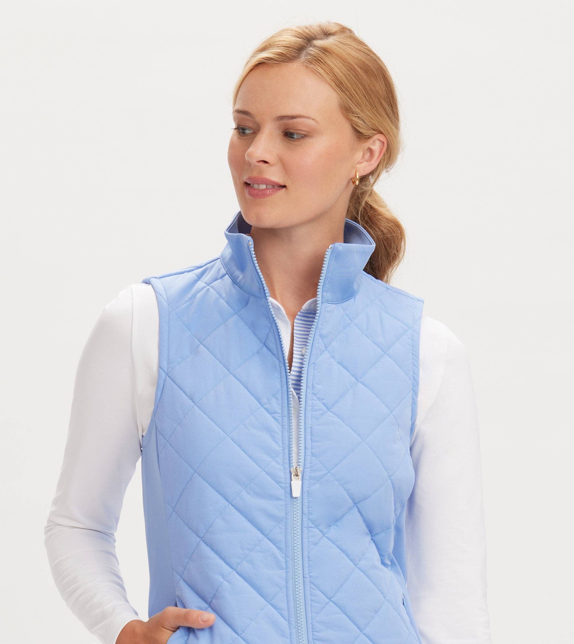 Pervenche Gilet Puffer en vente sur Faire3