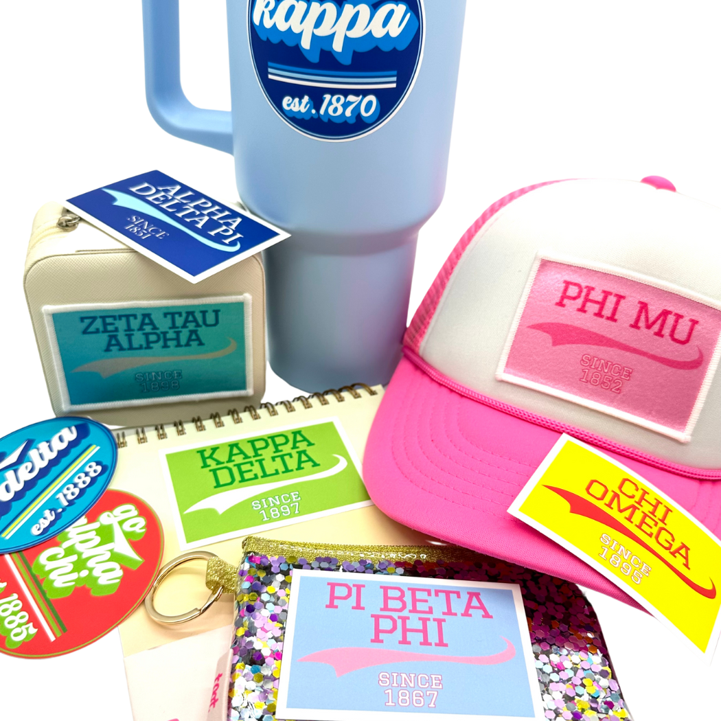 Sarahndipity Shop - Wholesale Trucker Hat - Women's - Sorority Trucker Hat w/ Patch - Collegiate Design3