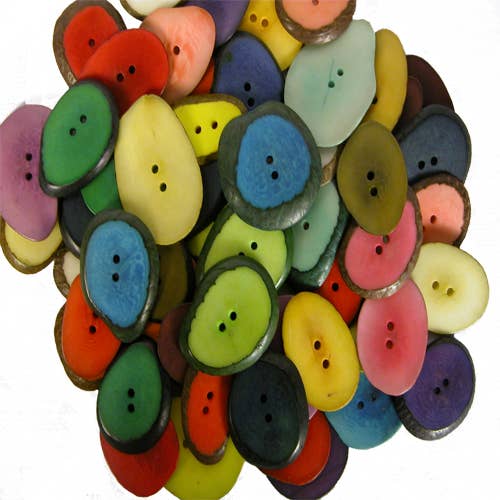 One World Projects - Wholesale Sewing Button/Snap - Small Tagua Sliced Buttons