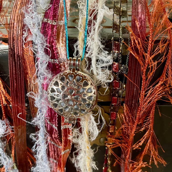 Bodhi Leaf Market - Wholesale Wall Accent - Charmed White Magic 6" Tambourine and Ribbon Wall Accent4