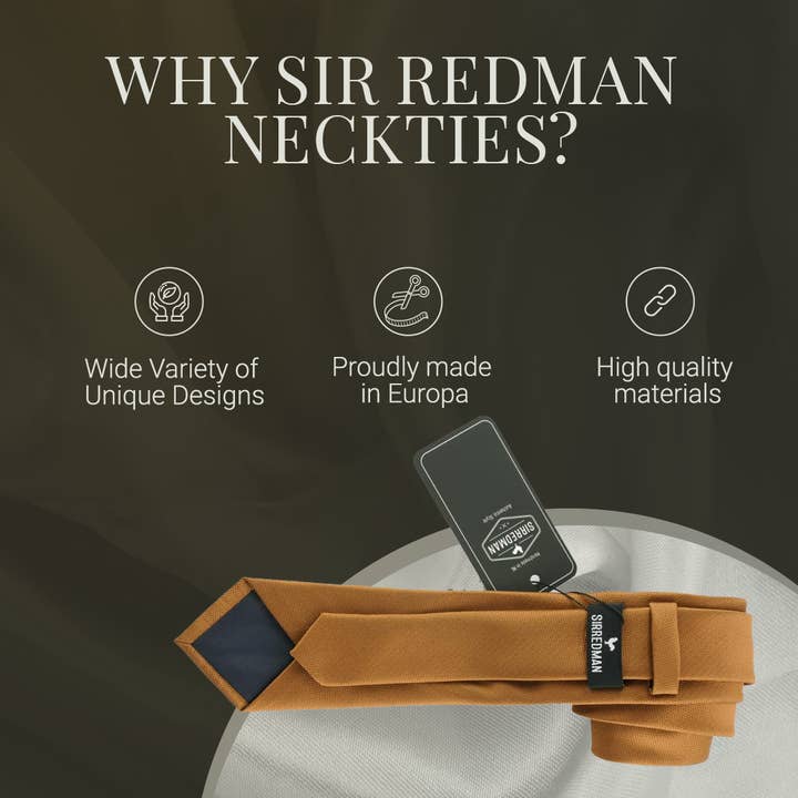 Sir Redman - Venta al por mayor Corbata - Hombre - Corbata Sir Redman - Coñac