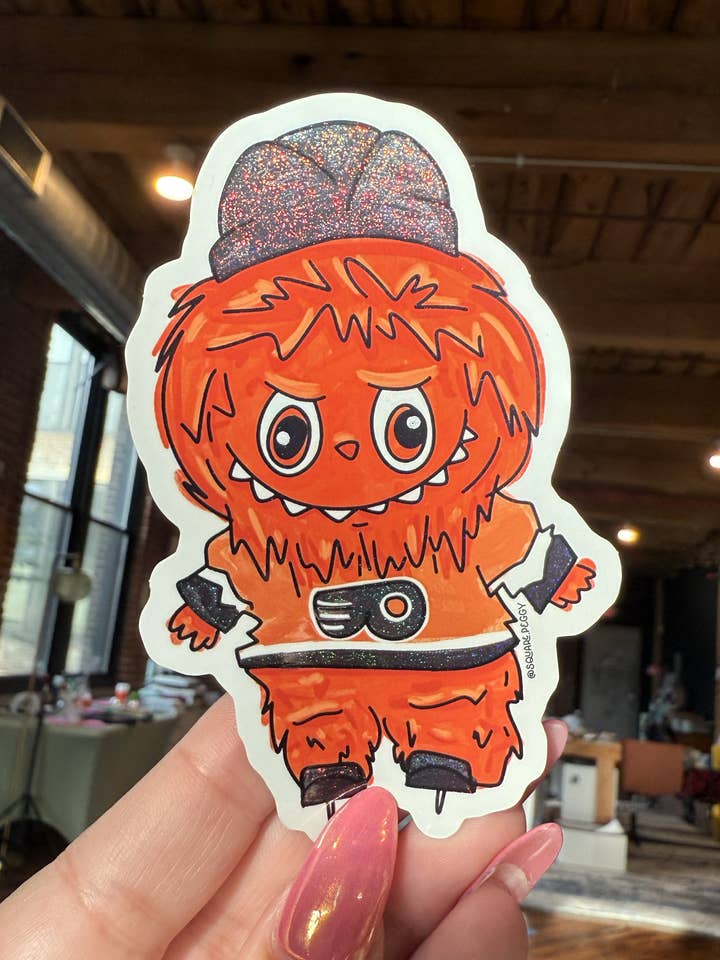 autocollant pailleté labubu granuleux pour la vente par Square Peggy