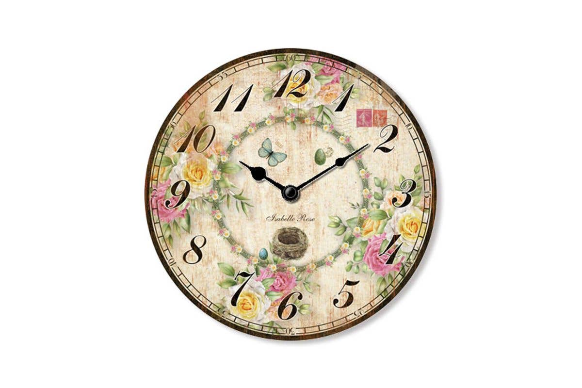 Isabelle Rose - Wholesale Wall Clock - Wooden clock Isabelle Rose 15 cm Isabelle Rose0