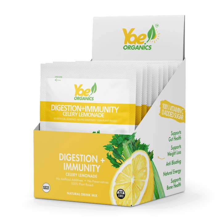 Bio-Sellerie-Limonade (Einzelportion - 10er-Pack) für den Großhandel von Yae Organics