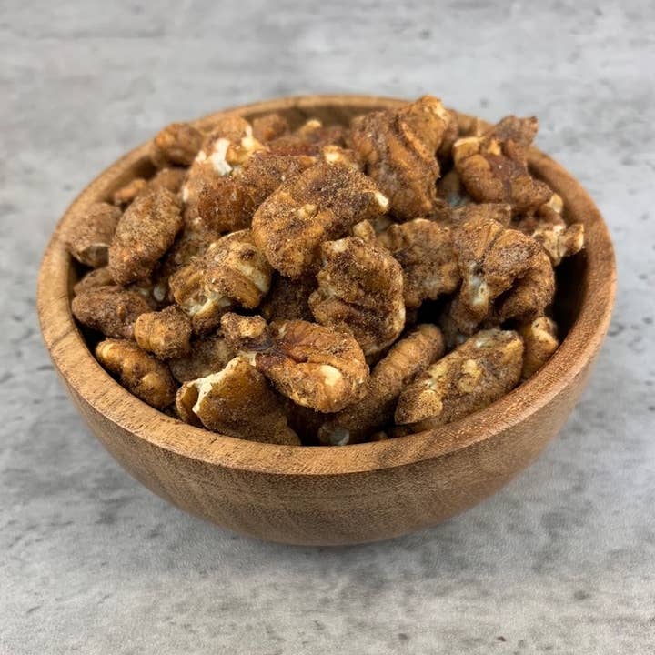 Sweet, Salty, Spicy Roasted Pecan Pieces for wholesale by Pecans.com