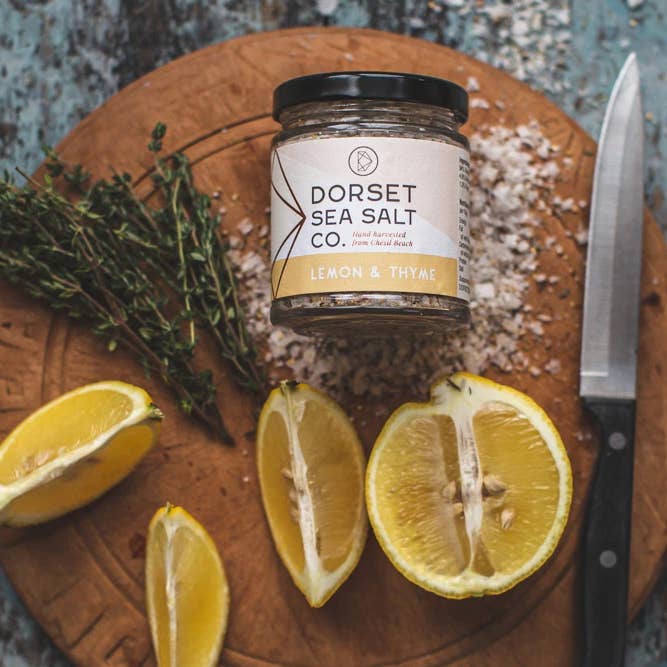 Dorset Sea Salt Co – wholesale Salt – Lemon & Thyme Infused Dorset Sea Salt (125g)2