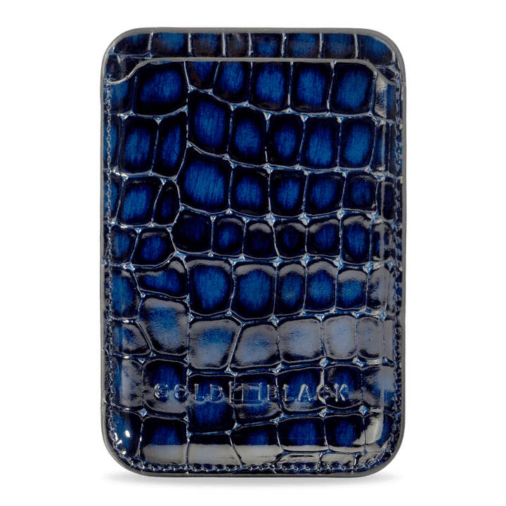 Portefeuille magnétique pour iPhone - cuir design Milano bleu pour la vente par GOLDBLACK