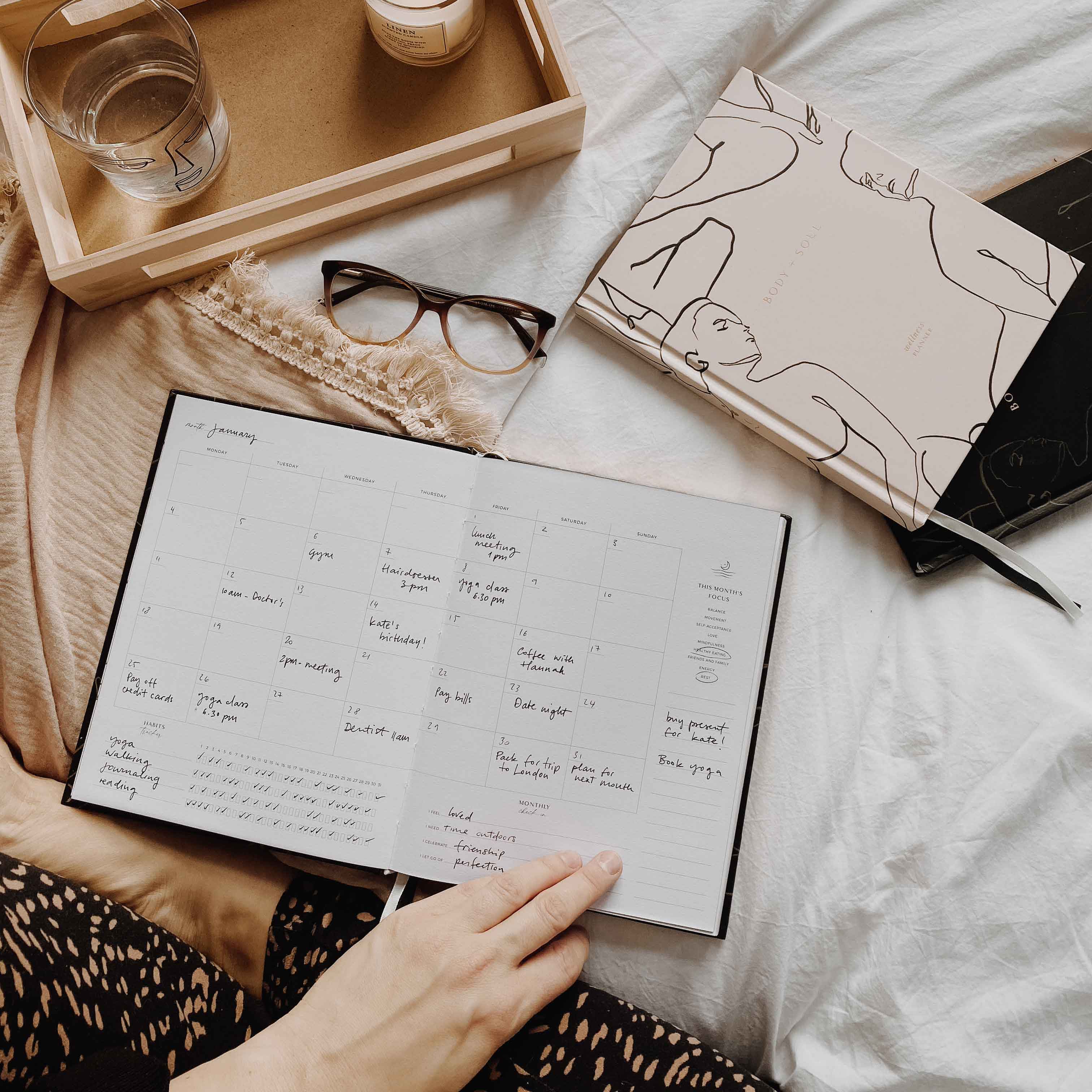 Blush And Gold – wholesale Journal/diary – Body + Soul (Cloth) Wellness Journal and Planner (Cloth)11