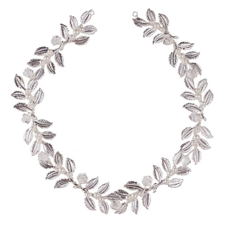 Griselda Silver Crystal Ribbon for wholesale by Flormoda