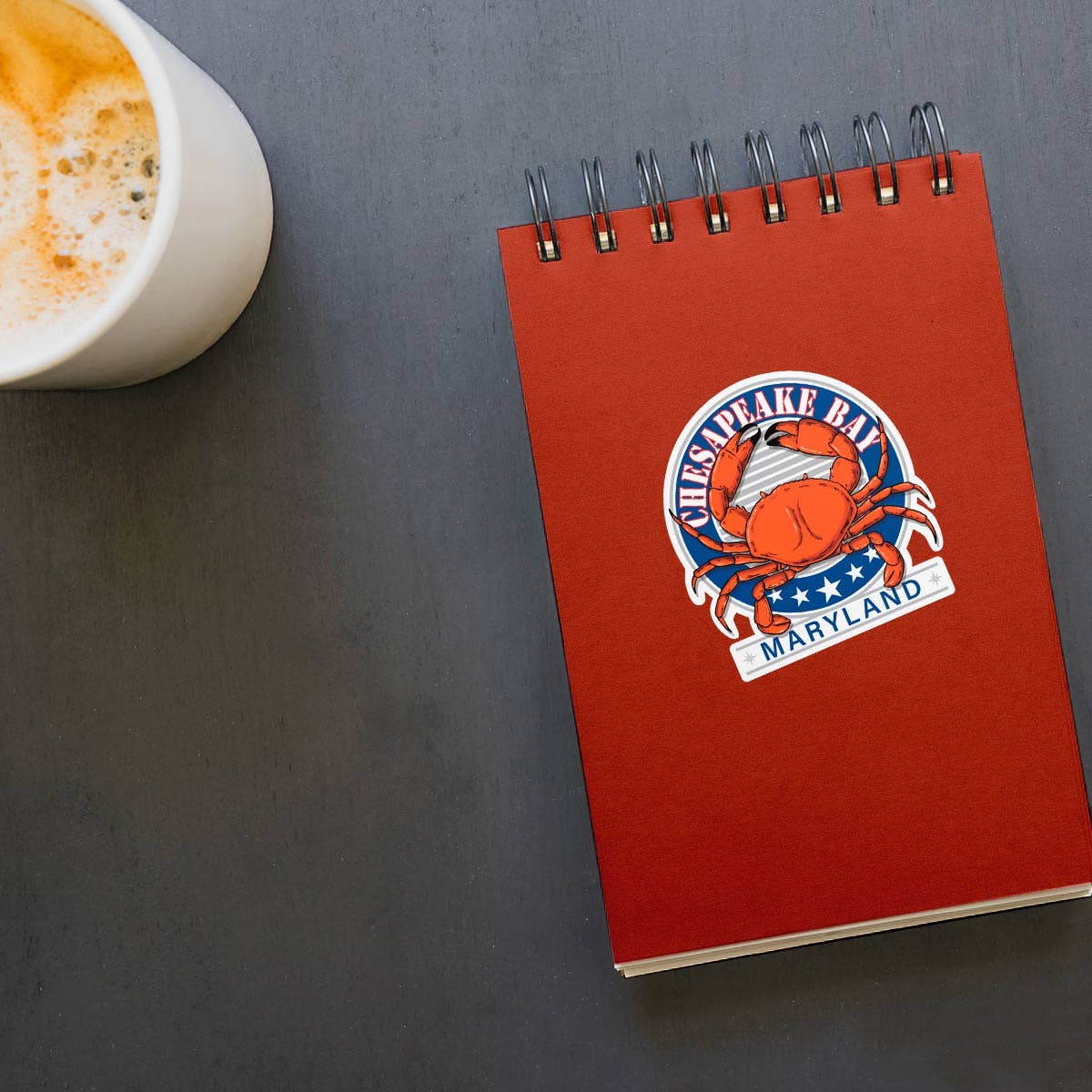 RetroPlanet - Wholesale Phone & Laptop Stickers - Chesapeake Bay Maryland Retro Crab Mini Stickers 20 ct4