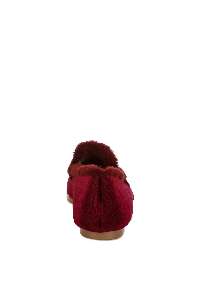 Rag Company - Wholesale Flats/Loafers - Women's - Bastian Fur Detail Velvet Loafers4
