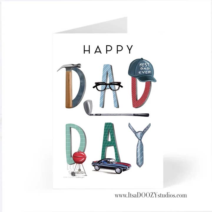It’s a Doozy Studios - Wholesale Father's Day Card - Happy Dad Day - Father’s Day Card With Matching Envelope1