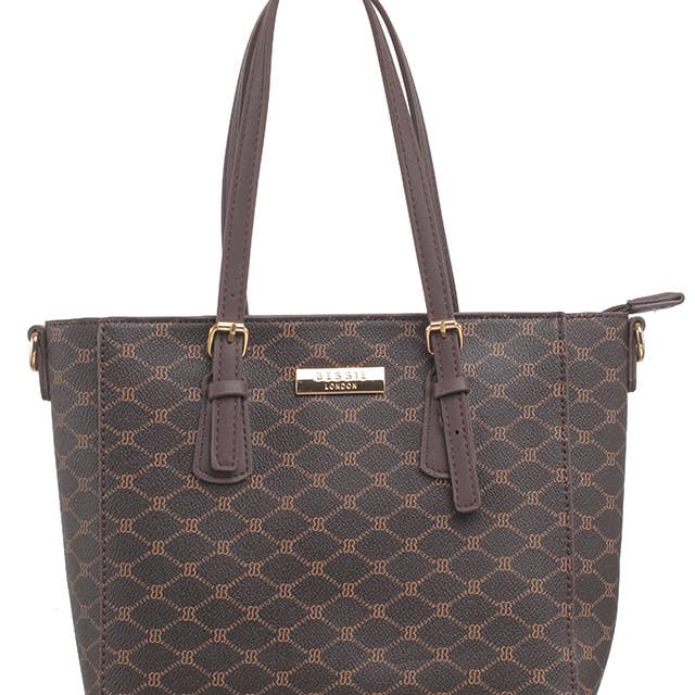 Bessie London - Wholesale Shoulder Bag - Women's - MONOGRAM 2 IN 1 SHOULDER BAG32