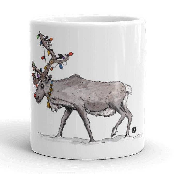 Christmas Coffee Mug With Rudolph The Red Nose Reindeer for wholesale by Bellavance Ink