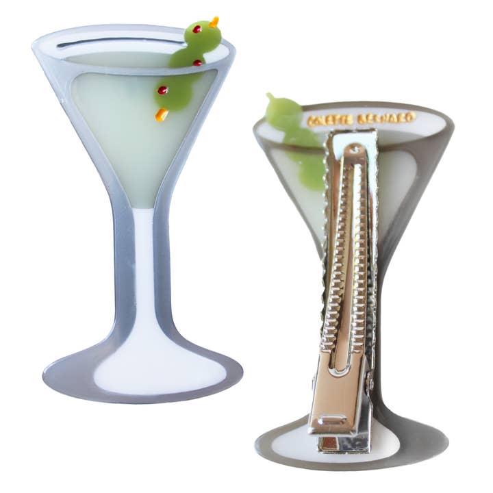 Martini Glass Hair Clip for wholesale by COLETTE BERNARD