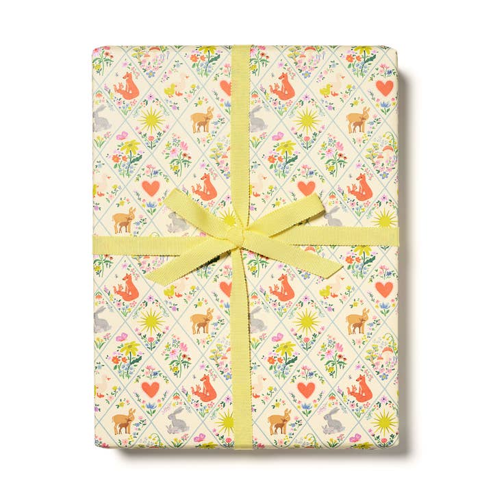 Woodland Critters baby wrapping paper for wholesale by Red Cap Cards