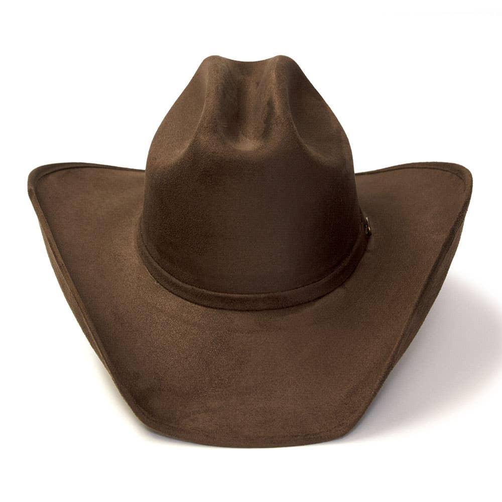 Western Express - Wholesale Cowboy hat – Unisex - Brown Western Cattleman Hat with Horse Head Accent on Band3