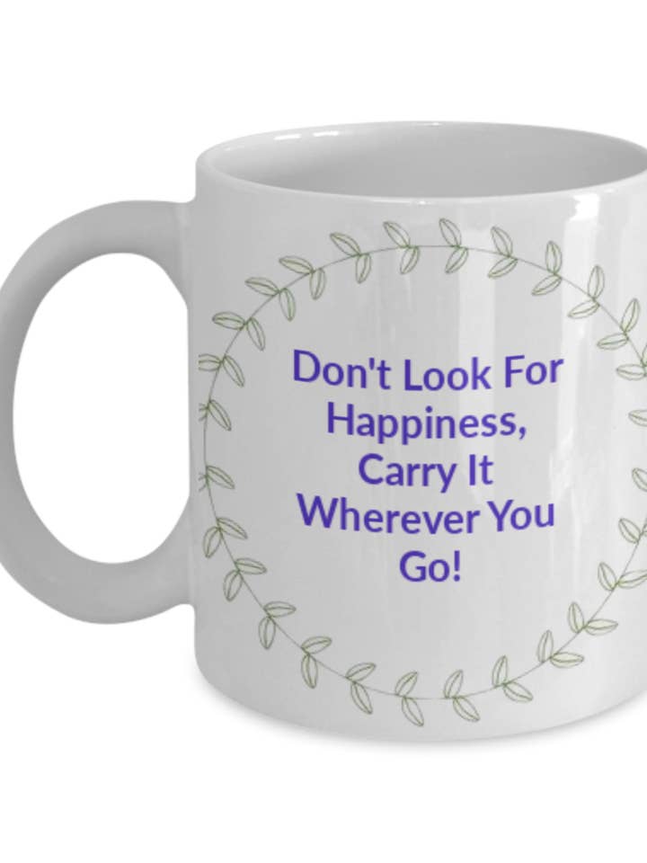 Wisecrack Designs bästa vita kaffemugg med enkel motiverande citat, 11oz & 15oz. för wholesale av Wisecrack Designs