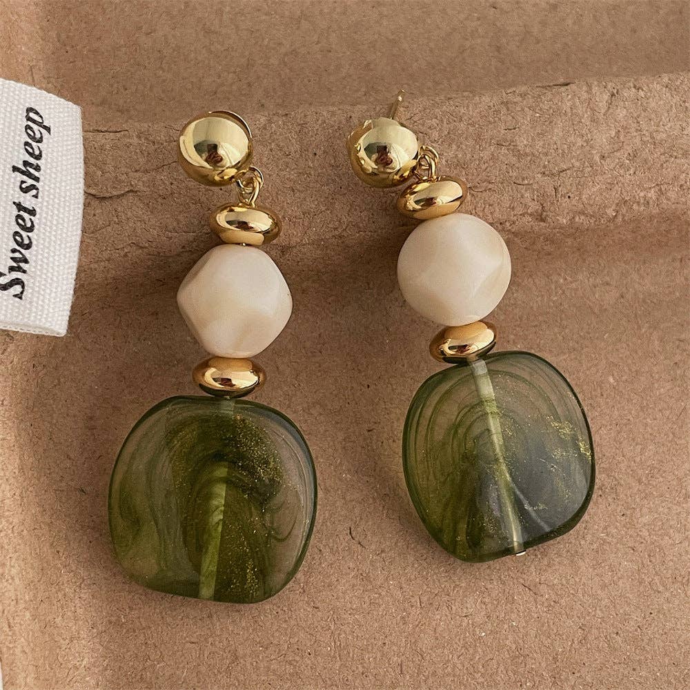 Dipped Shop - Wholesale Dangle Earrings - Vintage Geometric Acrylic Drop Dangle Earrings DP25E5981