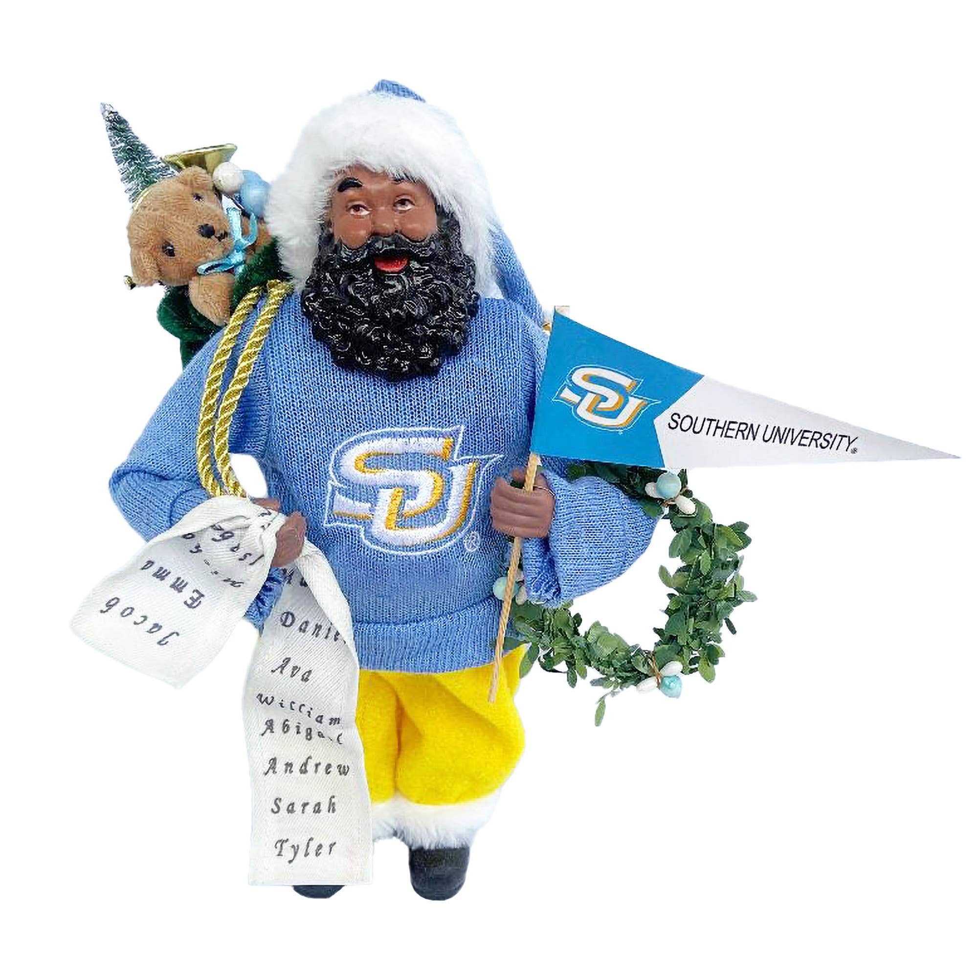 Santa’s Workshop Inc. - Wholesale Christmas Decoration - 12" Southern University Proud Santa0