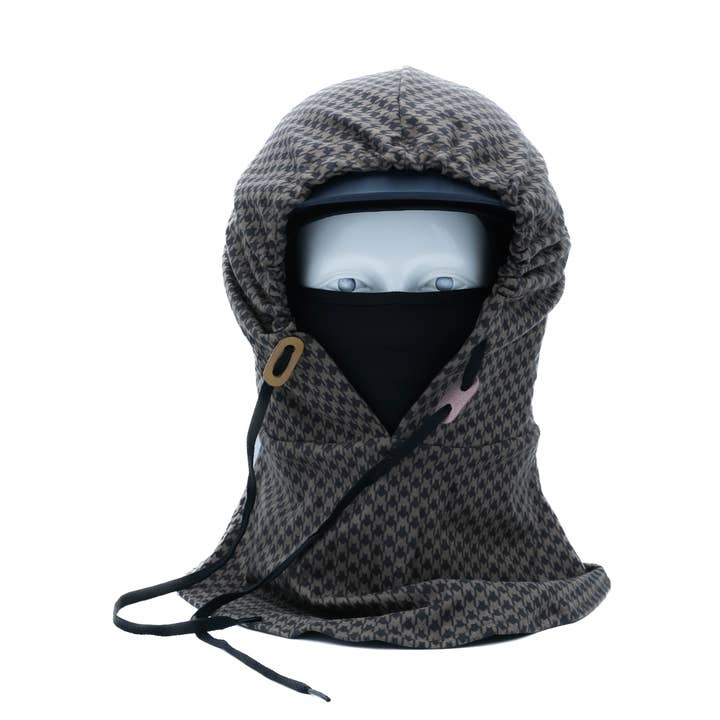 Masque facial à capuche compatible avec casque - Marron pour la vente par Monvia
