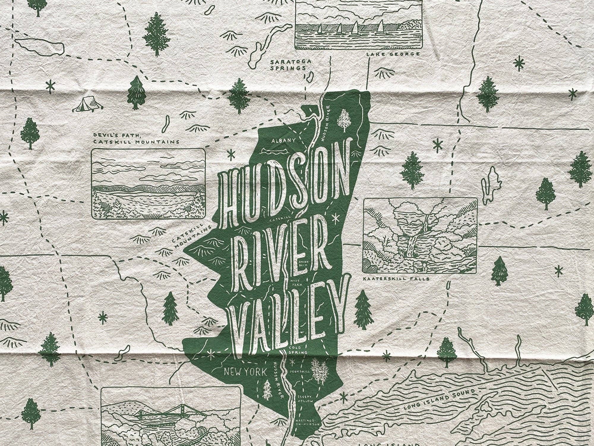 Noteworthy Paper & Press - Wholesale Tea Towel - Hudson River Valley Towel4