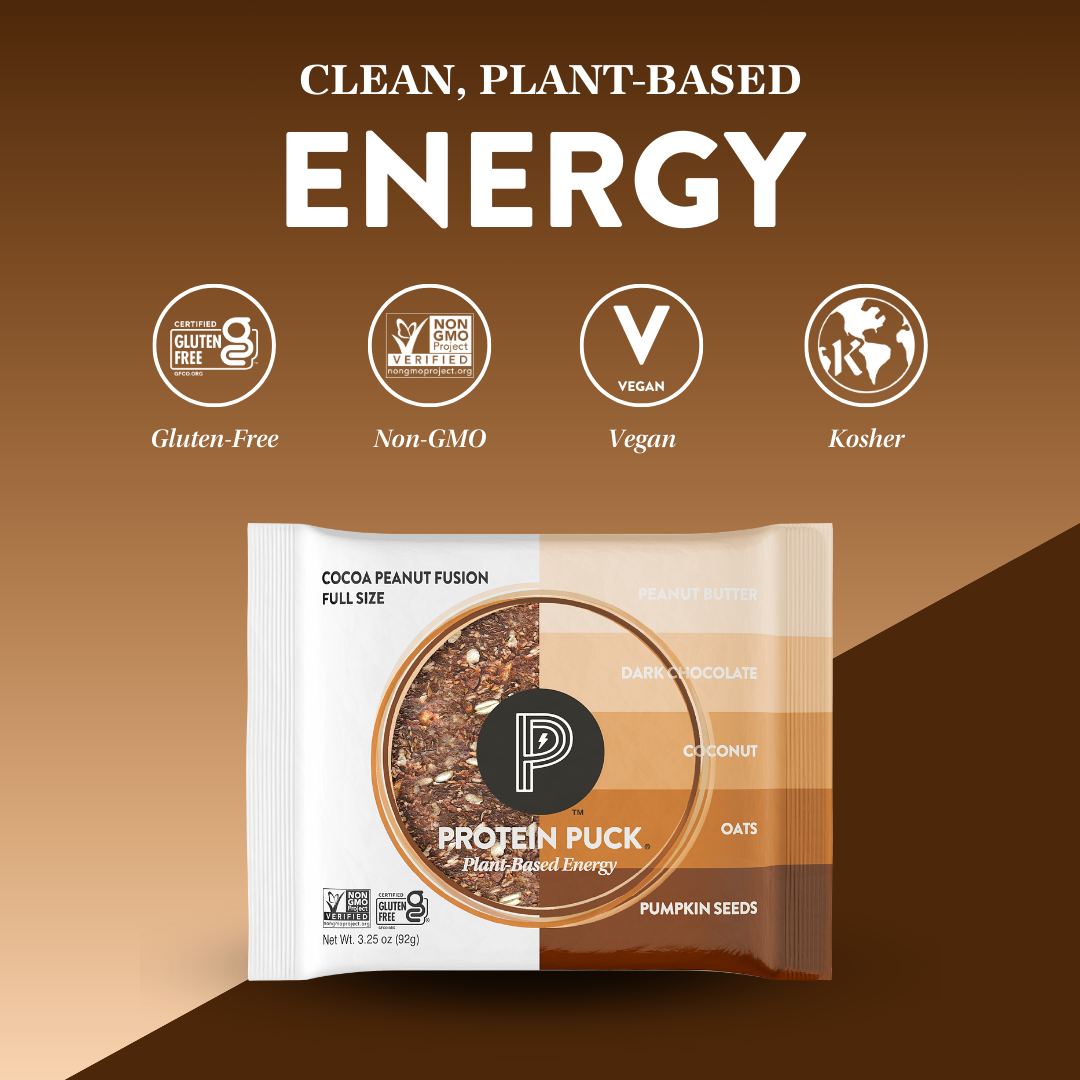 Protein Puck - Wholesale Snack Bar - Cocoa Peanut Fusion (Peanut Butter, Chocolate) (16 - 3.25oz Bars)5
