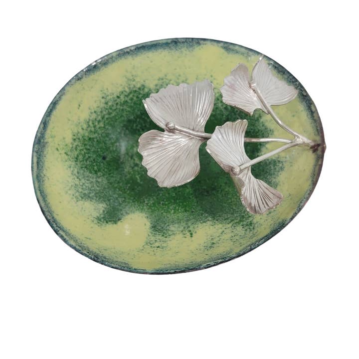 Cuenco de Pequeños Lujo Ginkgo para venta al por mayor de Silver Garden Designs