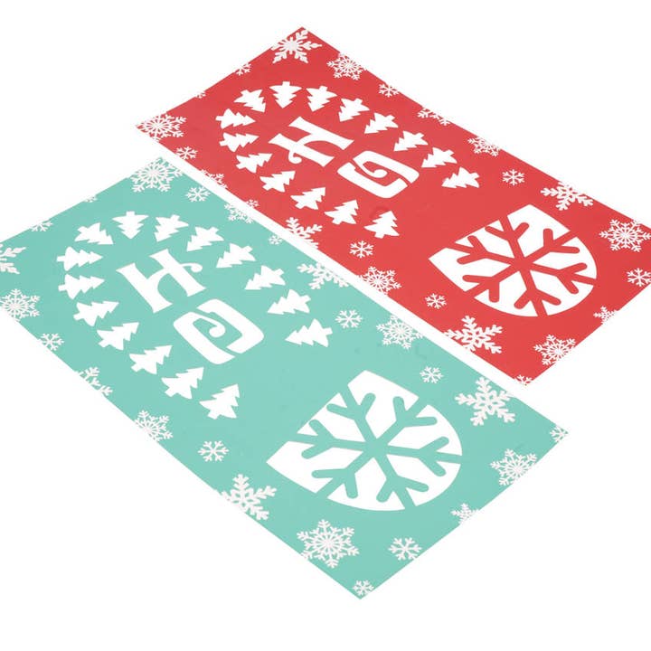 CGB Giftware – Decoração de Natal por atacado – Estêncil e brilho da pegada do Papai Noel Joy To The World2