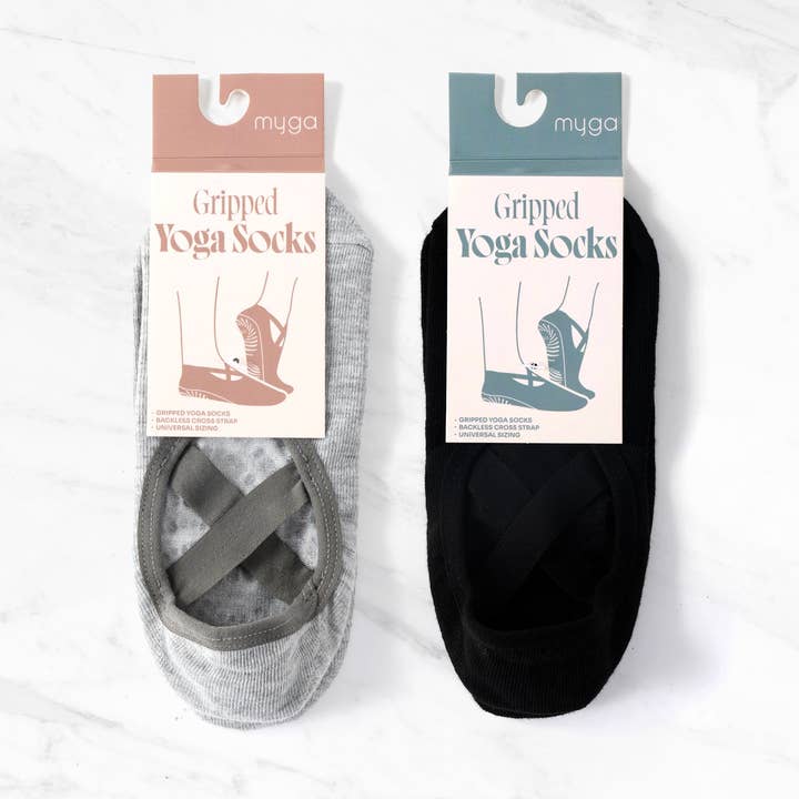 Myga Gripped Yoga Socks Black for wholesale by Myga