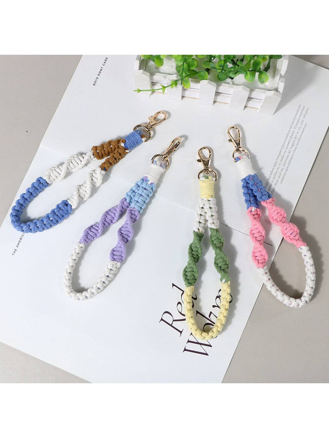 Funkyrel® Atzbranding Limited – Großhandel Schlüsselband – Damen – Koco - Bunte gehäkelte Handykette Schlüsselanhänger für Frauen7
