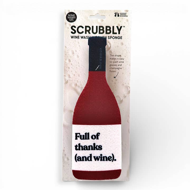 Scrubbly™ Kitchen Sponge: Full of Thanks for wholesale by Wine Wash Co.