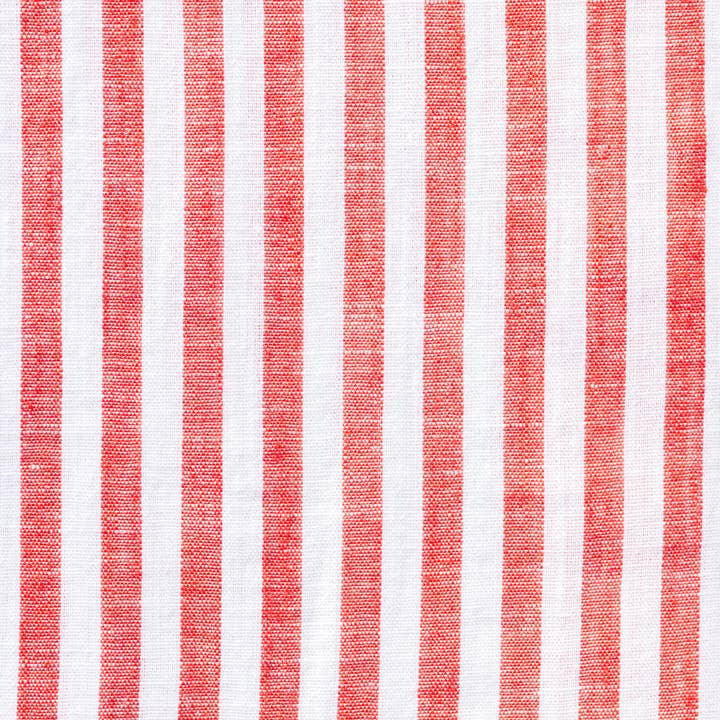 Stanford Stripe FROG Linen Shirt - Red for wholesale by EIGHT X