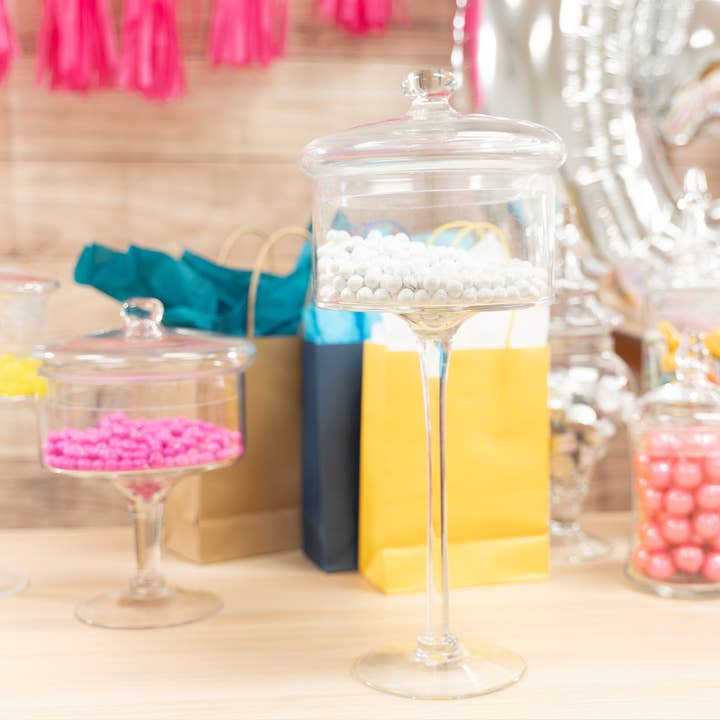 Portofino International Trading, USA - Wholesale Apothecary Jar - Glass Pedestal Candy Jar - 15.25"