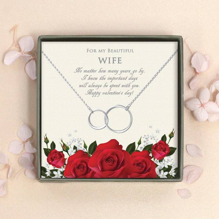 For My Beautiful Wife – Ring Necklace - Valentine's Day Gift for wholesale by Anavia