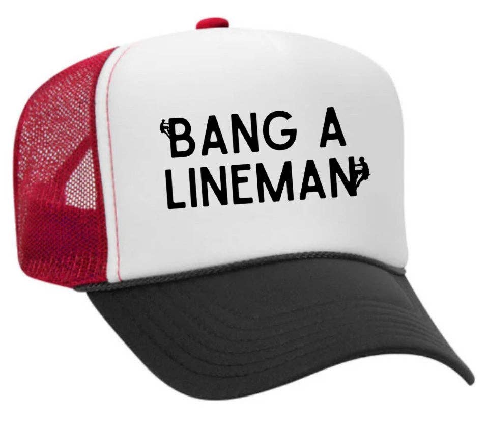 Inappropriate Trucker Hats - Vendita all'ingrosso Cappellino  da camionista - Unisex - Cappello da camionista Bang A Lineman18