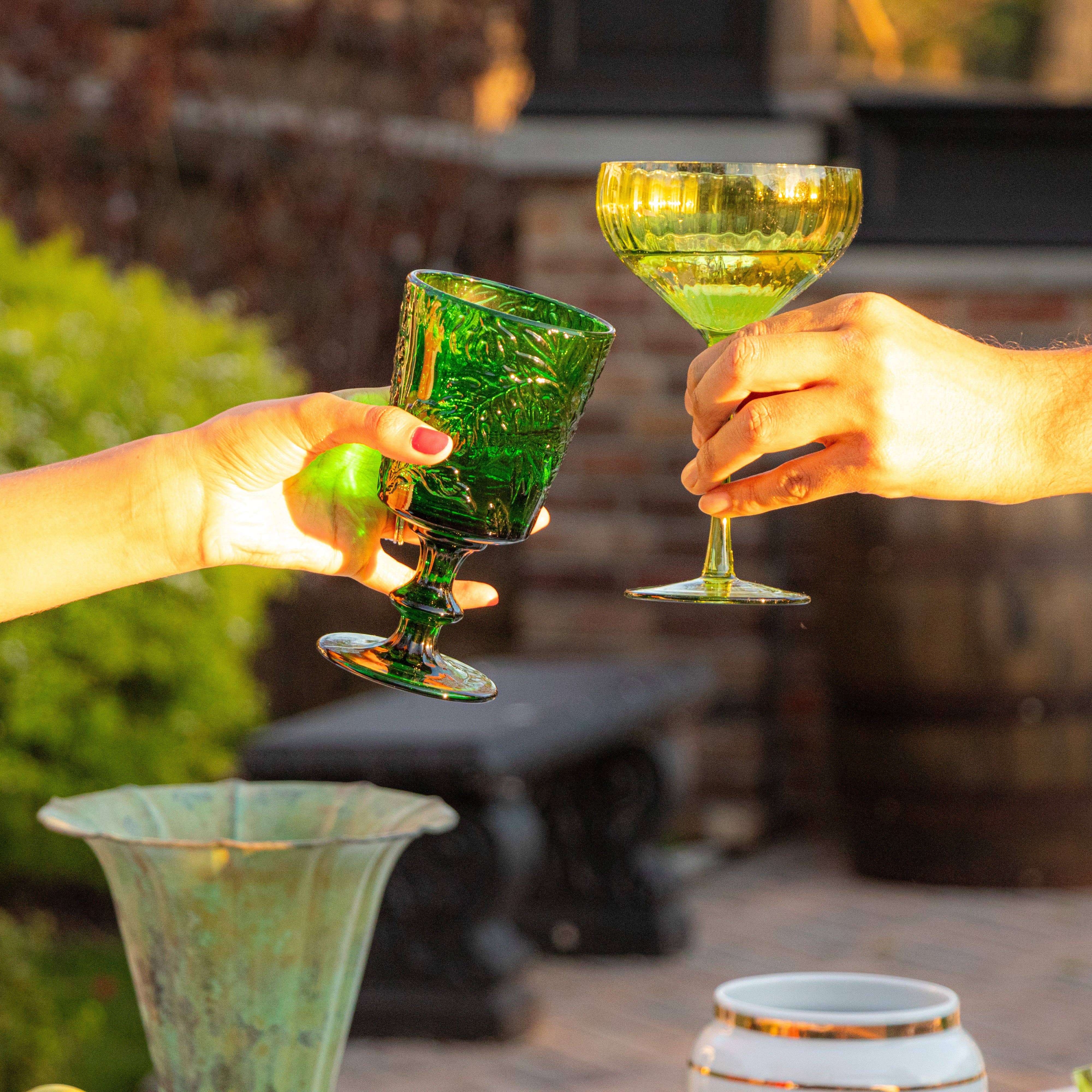 Ro’Table NYC - Wholesale Drinking Glass/Cup - Botanic Imprinted Chalice - Set of 62