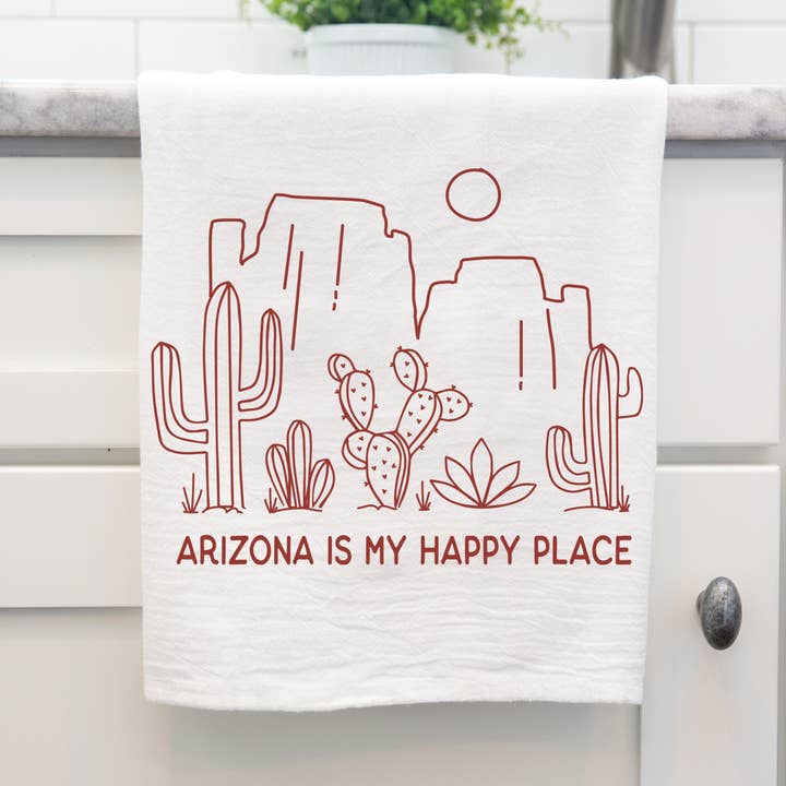 Arizona is my Happy Place Kitchen Towel for wholesale by Love You a Latte Shop