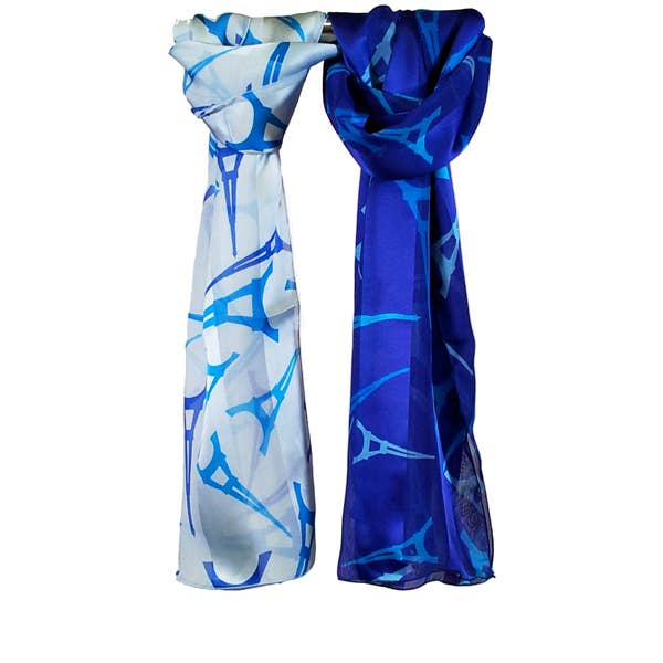 Brochier Soieries - Vente Foulard – femme - Echarpe 140 - Tour Eiffel - Ombres2