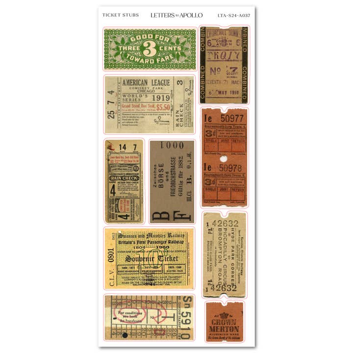 TALONS DE BILLET 1 pour la vente par Letters to Apollo