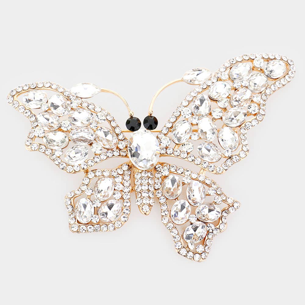 Sensibling Corp. - Wholesale Brooch - Multi Stone Butterfly Pin Brooch0