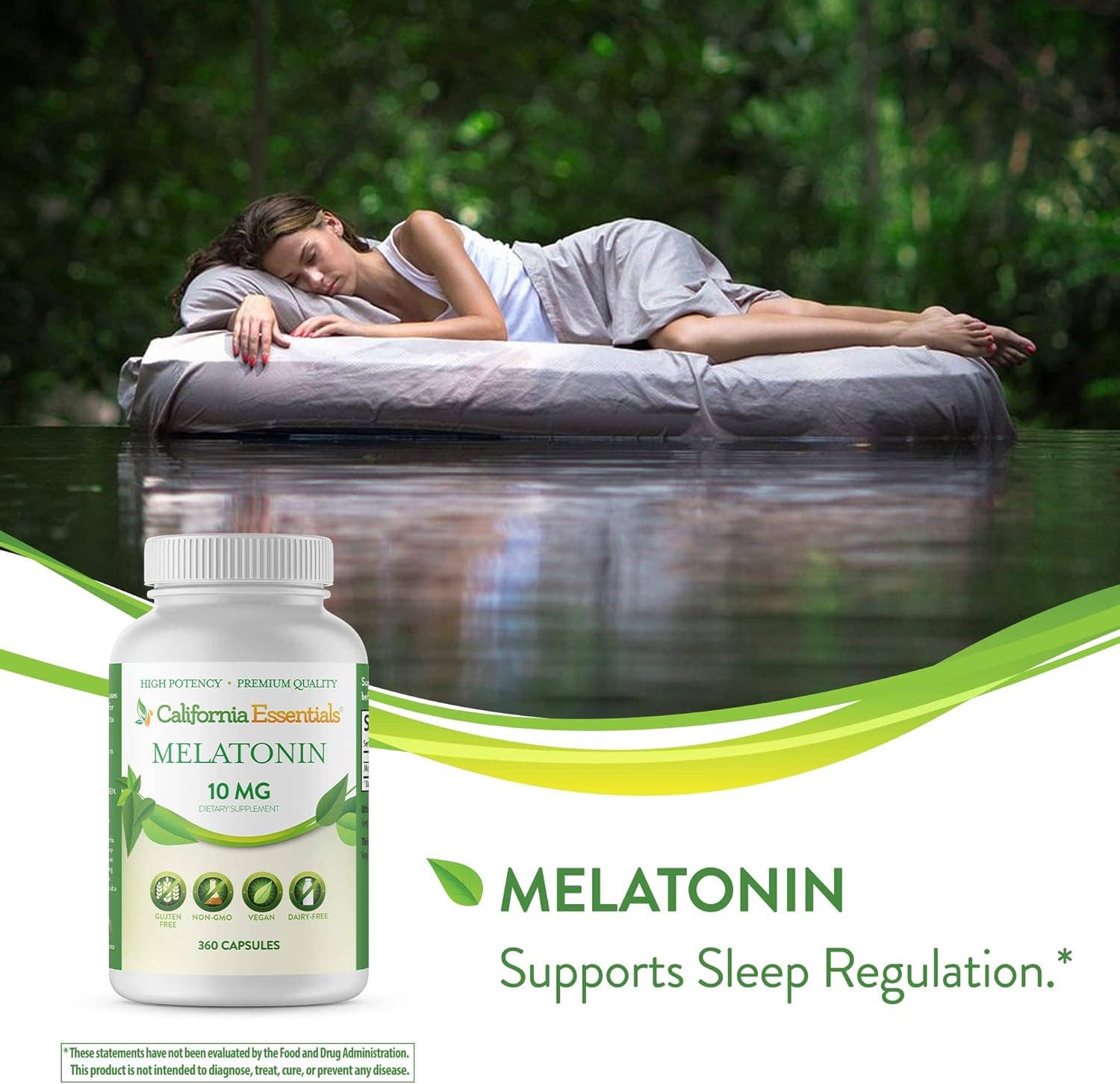 California Essentials - Wholesale Oral Supplement/Vitamin - Melatonin Natural Sleep Aid Supplement - 10mg Gluten Free14