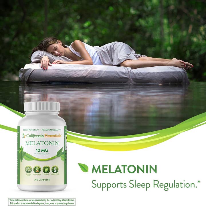 California Essentials - Wholesale Oral Supplement/Vitamin - Melatonin Natural Sleep Aid Supplement - 10mg Gluten Free14