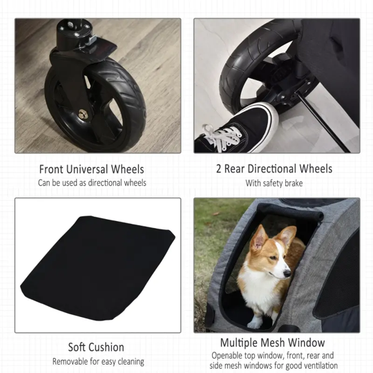 Furr-Baby Gifts - Wholesale Pet Carrier - Cat/Dog - Foldable Pet Stroller with Storage Pocket25