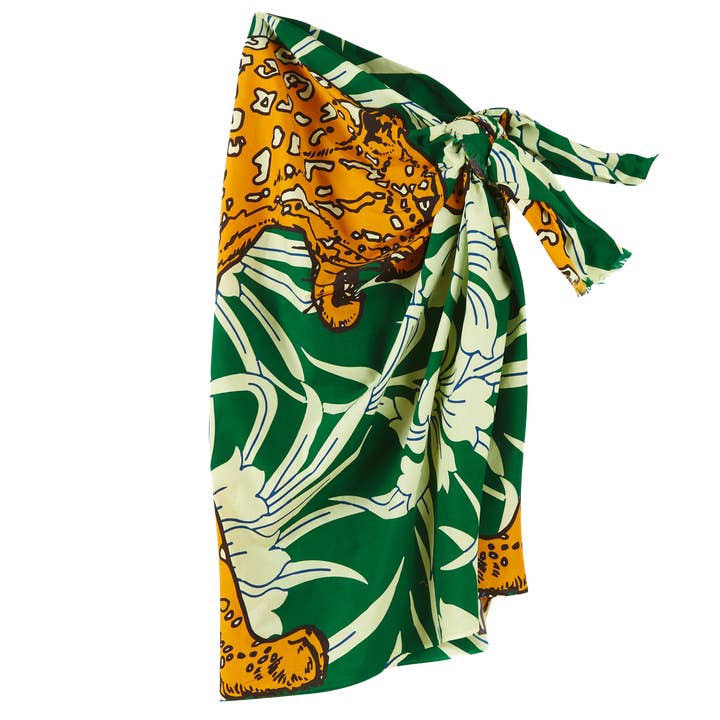 THOMASPAUL - Wholesale Sjaal - Dames - LEOPARD JUNGLE VOILE SJAAL/PAREO