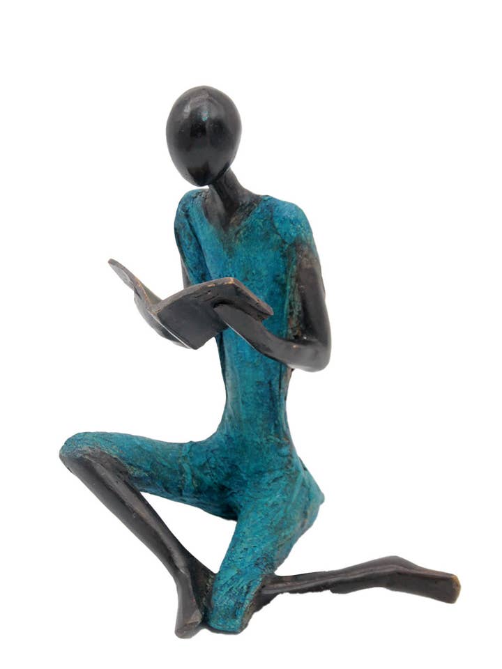 Bronzo seduto da posare 55 cm blu n°4 per la vendita all'ingrosso da parte di Lafi Bala